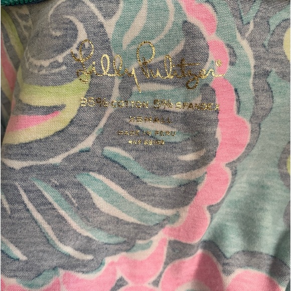 Lilly Pulitzer | Tabbie Tank Sea Blue Private Island | Size XS - Picture 3 of 3